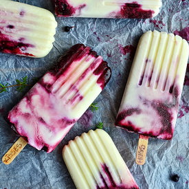 Berries, Thyme and Chevre Popsicle