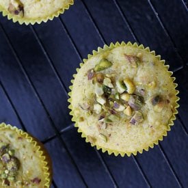 Lemon Pistachio Cornmeal Muffins
