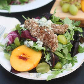 Peach, Grape and Blue Cheese Salad