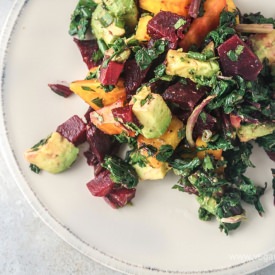 Roasted Beet and Beet Green Salad