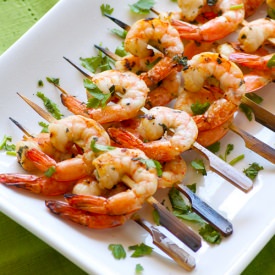 Grilled Mojito Shrimp Skewers