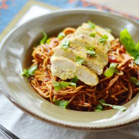 Chicken with Sautéed Pasta