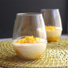 Coconut Tapioca Pudding with Mango