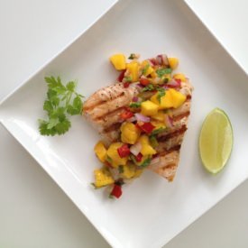 Grilled Salmon with Mango Salsa