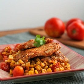 Mexican Corn & Tomato Fish Skillet