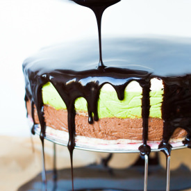 Triple Mousse with Chocolate Glaze