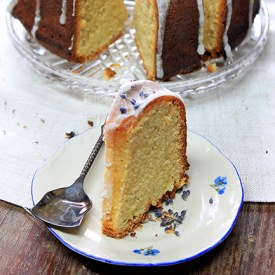 Almond Lavender Cake with Lemon