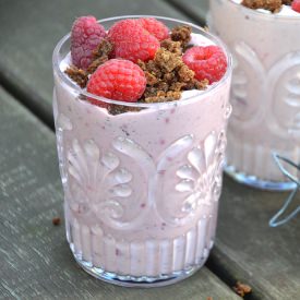 Dessert with Raspberries