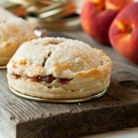 Mason Jar Lid Peach Pies