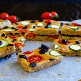 Zucchini and Tomato Focaccia Bread