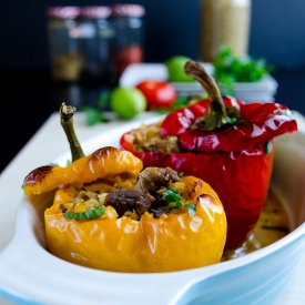 Bell Peppers Stuffed with Freekeh