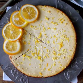 Healthy Meyer Lemon Cheesecake