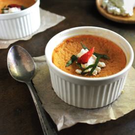 Roasted Red Pepper Egg Custard