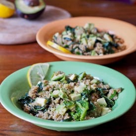 Quinoa with Zucchini, Kale, Pesto