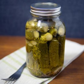 Dill Pickles with Garlic and Honey