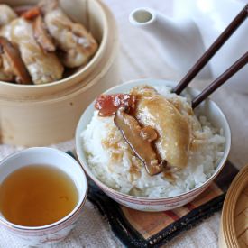 Steamed Chicken and Chinese Sausage