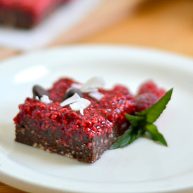 Raw Raspberry Brownies