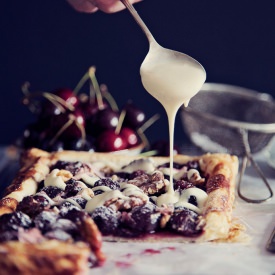 Open Cherry Pie with Cotton Candy