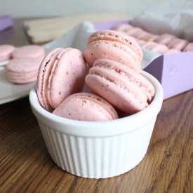 Strawberry French Macarons