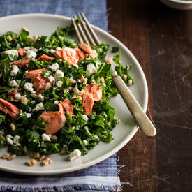 Roasted Salmon and Kale Salad