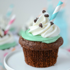 Mint Chip Milkshake Cupcakes