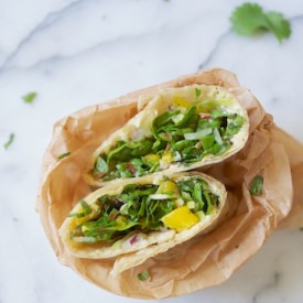 Hummus + Pesto Veggie Wraps