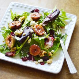 Grilled Figs with Bacon Salad