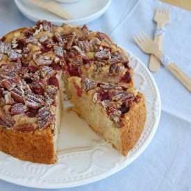 Apple, Raspberry and Pecan Cake