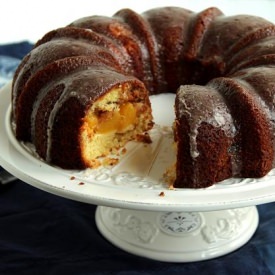 Peach Streusel Bundt Cake