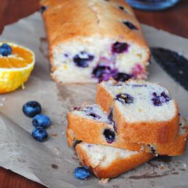 Eggless Blueberry & Orange Cake