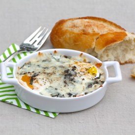 Caprese Style Baked Eggs