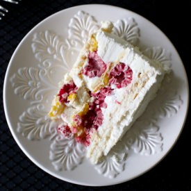 Raspberry Meringue Cake