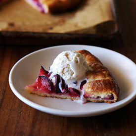 Pluot and Ginger Crostata