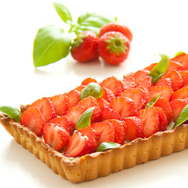 Strawberry Cake with White Chocolate