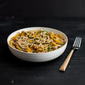 Garlic Soba and Zucchini Noodles