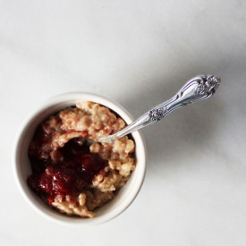 Peanut Butter Rice Pudding & Jam