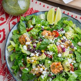 Chipotle Lime Grilled Shrimp Salad