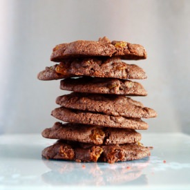 Chocolate Rum-Raisin Cookies