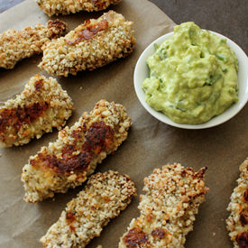 Fish Sticks with Avocado Dip