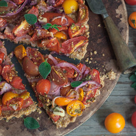 Simplest Tomato Tart (GF + vegan)