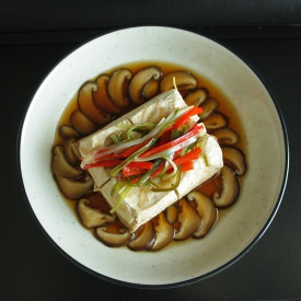 Steamed Tofu and Shiitake