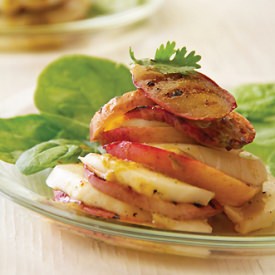Grileed Nectarine Stacked Salad