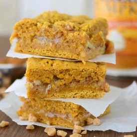 Pumpkin Toffee Gooey Bars