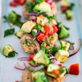 Quinoa Fritters with Avo Salsa