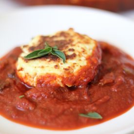 Ricotta Fritter with Tomato Sauce