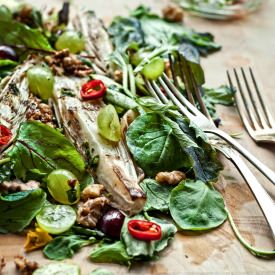 Grilled Chicory Salad with Walnuts