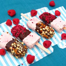 Raspberry Mascarpone Popsicles