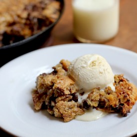 Chocolate Chip PB Skillet Cookie