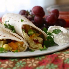 Turkey Bacon Breakfast Burrito