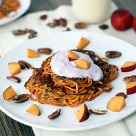Sweet Potato Noodle Pancakes